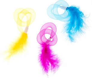 Produktbild von TIAKI Katzenspielzeug-Set Röhrchen mit Federn