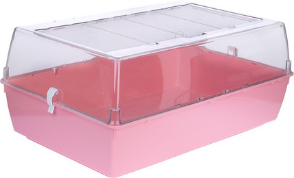 Produktbild von TIAKI Kleintierheim Panorama L - pink: L 71 x B 46 x H 31,5 cm