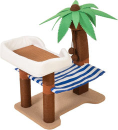 Produktbild von TIAKI Kratzbaum Palme mit gestreifter Hängematte - braun