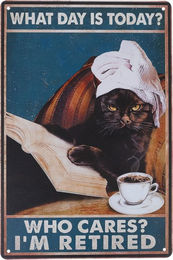 Produktbild von TIAKI Metallschild Retired Cat