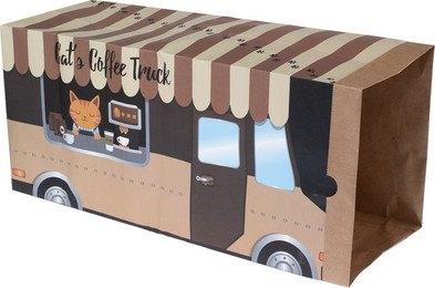 Produktbild von TIAKI Papiertunnel Coffee Truck für Katzen