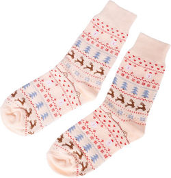 Produktbild von TIAKI Pet & Parent Socken mit nordischem Wintermuster - Für Hundebesitzer - Einheitsgröße (36 - 41 / 1 Paar)