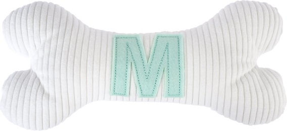 Produktbild von TIAKI Plüschknochen mit Initiale M - L 26 x B 12 x H 5,5 cm