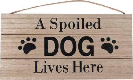Produktbild von TIAKI Türschild "A Spoiled Dog Lives Here"