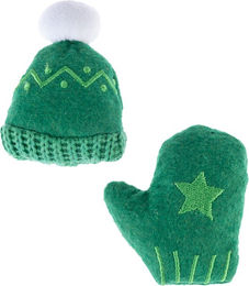 Produktbild von TIAKI Weihnachtliches Katzenspielzeugset Mütze & Handschuh - 2er Set