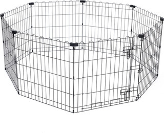 Produktbild von TIAKI Welpenfreilauf aus Metall - Größe S: 8 Paneele à B 61 x H 64 cm