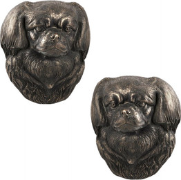 Produktbild von Tibetan Spaniel Hundestatue hängende Büste braun