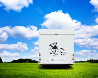 Produktbild von Tierarzt mit Mops Aufkleber Set