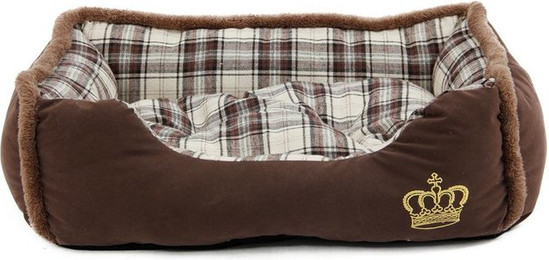 Produktbild von Tierbett Krone mit Kronenmotiv Größe L