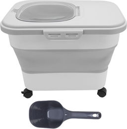 Produktbild von Tierfutter-Aufbewahrungsbehälter 20L Großes Fassungsvermögen Faltbar Multifunktional Versiegelt Hundeaufbewahrung