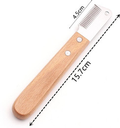 Produktbild von Tierhaarentfernungsmesser mit Holzgriff - 1 Stk.