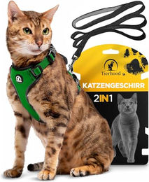 Produktbild von Tierhood Katzengeschirr mit Leine grün S