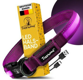 Produktbild von Tierhood LED Leuchtehalsband lila M