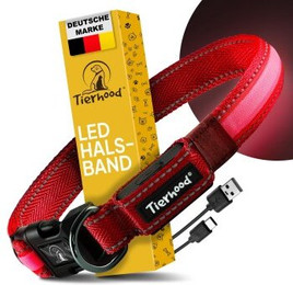Produktbild von Tierhood Leuchthalsband Hund LED Rot Größe M - 1 Stk.