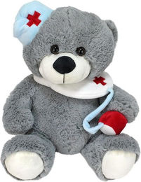 Produktbild von Tierkuscheltier Kuscheltier Arzt Teddy mit Spritze und Stethoskop - ca. 30 cm