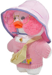 Produktbild von Tierkuscheltier Kuscheltier Ente weiß "Lala Funfun" mit Outfit - ca. 29 cm