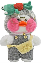 Produktbild von Tierkuscheltier Kuscheltier Ente weiß "Lala Funfun" mit Outfit - ca. 29 cm