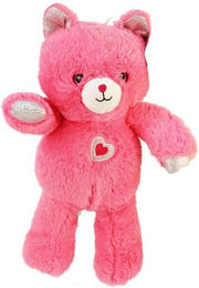 Produktbild von Tierkuscheltier Teddykatze Kuscheltier mit Glitzerherz - 34 cm