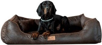 Produktbild von Tierlando ALBERTO ORTHO Orthopädisches Hundebett mit Velours Vintage braun 1,5 m, 25 cm, 1 m