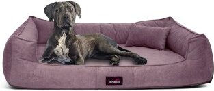 Tierlando BRUCE VELOURS - Orthopädisches Hundebett Soft lavendelfarbe 1,3 m, 25 cm, 1 m – Bild 1 von 3