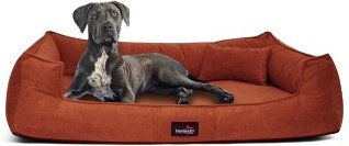Tierlando BRUCE VELOURS - Orthopädisches Hundebett Soft terracotta 1,3 m, 25 cm, 1 m – Bild 1 von 3