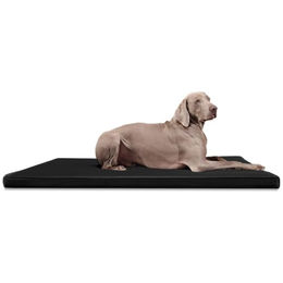 tierlando® Carlos Ortho-Medic Orthopädische Hundematte Kunstleder Visko Hundebett XL 120x90 cm schwarz – Bild 1 von 5