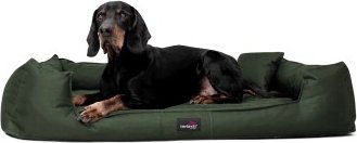 Tierlando GOOFY - Orthopädisches Hundebett aus Polyester inkl. Matratzenschoner dunkles olivgrün 1,3 m, 25 cm, 1 m – Bild 1 von 3