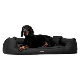Tierlando GOOFY - Orthopädisches Hundebett aus Polyester inkl. Matratzenschoner schwarz 1,3 m, 25 cm, 1 m – Bild 1 von 10