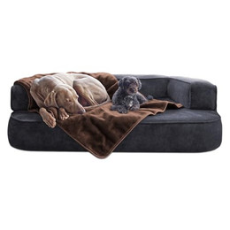 Produktbild von tierlando® Hundedecke Lilly Flauschige Kuschelige Haustierdecke XXL 150x100 cm Braun - 150 cm