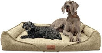 Produktbild von Tierlando KEN Orthopädisches Hundebett für große Hunde creme 1,1 m, 22 cm, 85 cm