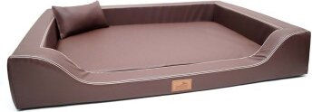 Produktbild von Tierlando MELODY LATEX - Orthopädisches LUXUS-Hundebett mit Anti-Haar Kunstleder braun 1,2 m, 22 cm, 85 cm