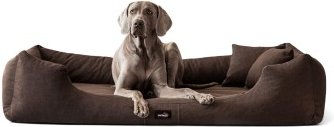 Tierlando MORITZ VIP Hundebett Hundesofa braun 1,3 m, 25 cm, 1 m – Bild 1 von 3