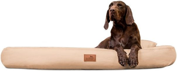 Produktbild von tierlando® Orthopädisches Hundebett Gilbert Ortho Soft Latex Velours Kunstleder