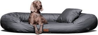 Tierlando Orthopädisches Hundebett LENNART VISCO PLUS Kunstleder schwarz/ graphit 1,4 m, 30 cm, 1,05 m – Bild 1 von 3