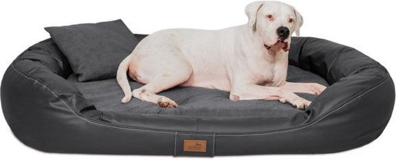 Produktbild von tierlando® Orthopädisches Hundebett LENNART VISCO PLUS Kunstleder und Velours