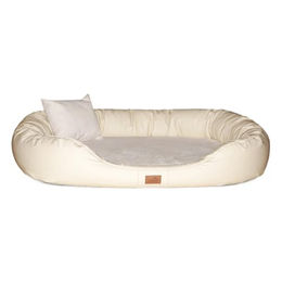 tierlando® Orthopädisches Hundebett LENNART VISCO PLUS Kunstleder Velours – Bild 1 von 5