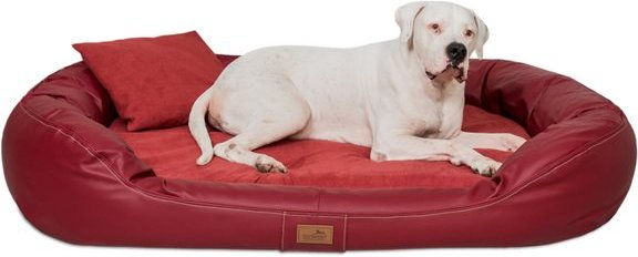 Produktbild von tierlando® Orthopädisches Hundebett LENNART VISCO PLUS Kunstleder Velours