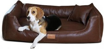 Tierlando ® Orthopädisches Hundebett Maddox Kunstleder Hundesofa Mittelgroß Große Hunde Hundesofa XL XXL braun 1,2 m, 25 cm, 85 cm – Bild 1 von 3