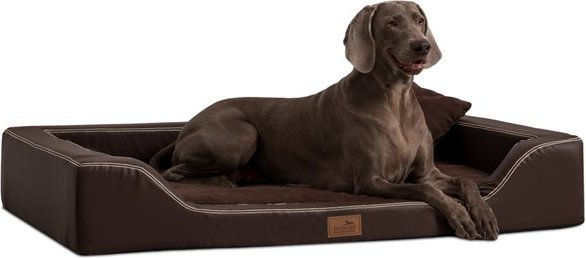 Produktbild von tierlando® Orthopädisches Hundebett Melody Latex Kunstleder Velours