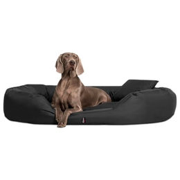 Tierlando ® Orthopädisches Hundebett SAMMY | Robuster Polyester | Dicke Umrandung anthrazit 1,4 m, 30 cm, 1,05 m – Bild 1 von 5
