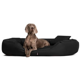 Tierlando ® Orthopädisches Hundebett SAMMY | Robuster Polyester | Dicke Umrandung schwarz 1,7 m, 35 cm, 1,1 m – Bild 1 von 5