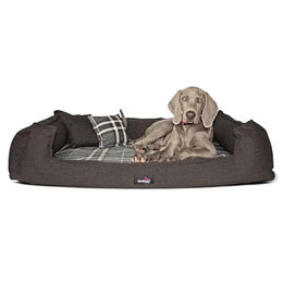 Produktbild von tierlando® Orthopädisches Hundebett Scotch 2-in-1-Webstoff Mélange Karo kariert