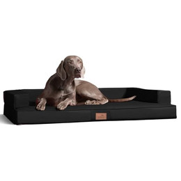 Produktbild von tierlando Orthopädisches Hundesofa Gibson VISCO Kunstleder schwarz