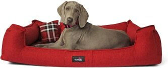 Produktbild von Tierlando SCOTCH VISCO - Orthopädisches Hundebett mit 2-in-1-Bezug dunkelrot 1,3 m, 25 cm, 1 m