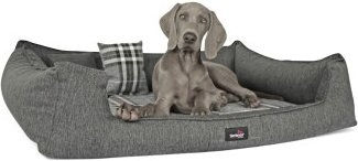 Produktbild von Tierlando SCOTCH VISCO - Orthopädisches Hundebett mit 2-in-1-Bezug schwarz/ graphit 1,3 m, 25 cm, 1 m