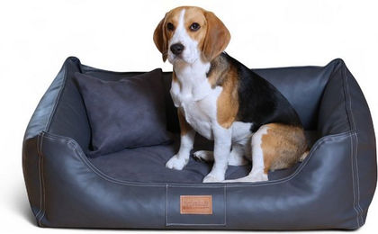 Produktbild von tierlando® Tierbett MADDOX VIP Orthopädisches Hundebett VISCO Velours Kunstleder