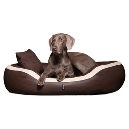 Produktbild von tierlando® Tierbett PEPPER Orthopädisches Hundebett Hundesofa Kunstleder - 110 cm