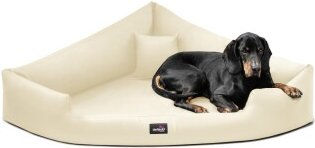 Tierlando TRIVIA - Orthopädisches Eckhundebett creme 80 cm, 25 cm, 80 cm – Bild 1 von 3