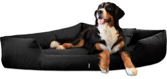 Produktbild von Tierlando ® TRIVIA | Orthopädisches Eckhundebett Polyester Hundebett Dreieckbett schwarz 1 m, 25 cm, 1 m