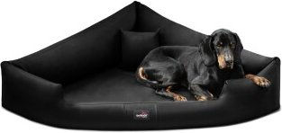 Produktbild von Tierlando TRIVIA - Orthopädisches Eckhundebett schwarz 1 m, 25 cm, 1 m
